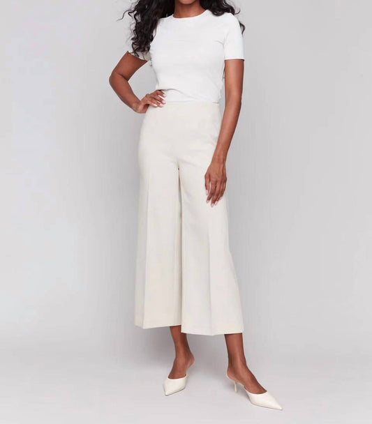 Charlie B - Side Zipper Ankle Wide Leg Pant
