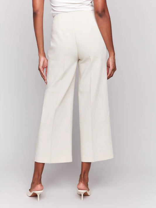 Charlie B - Side Zipper Ankle Wide Leg Pant