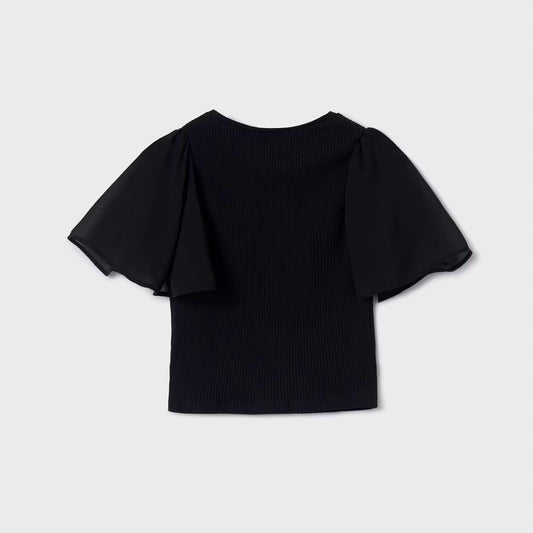 Mayoral - Girl's Fluster Sheer Sleeve Top