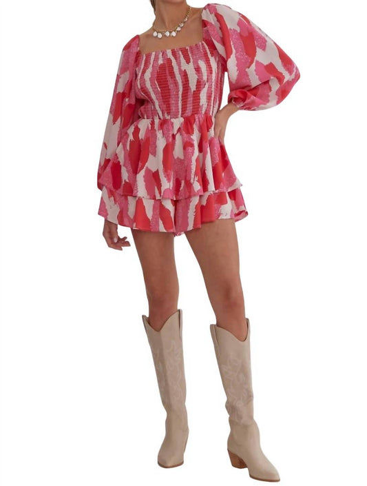 Entro - Joni Tiered Long Sleeve Romper