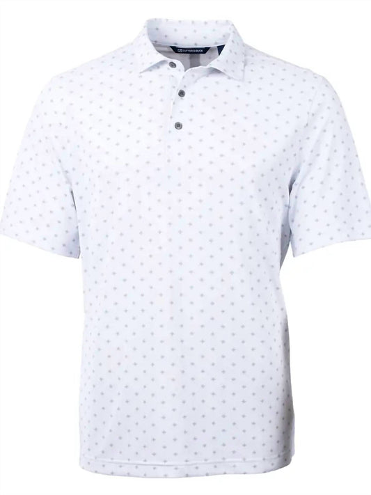 Cutter & Buck - Virtue Eco Pique Tile Print Polo Shirt