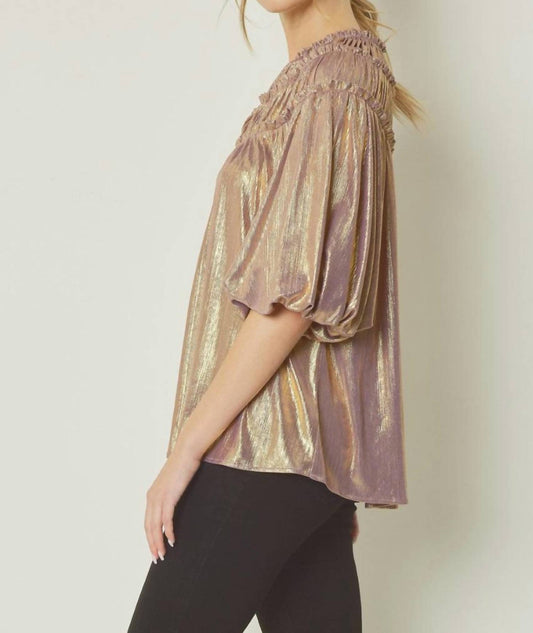 Entro - Chrome Bell Sleeve Tunic