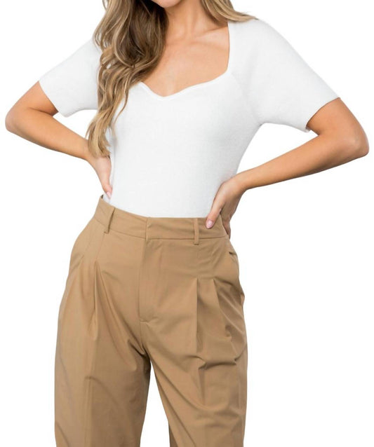 Thml - SWEETHEART NECKLINE SHORT SLEEVE TOP