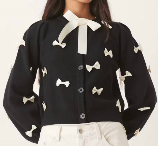 Never Fully Dressed - SOPHIA BOW CARDIGAN