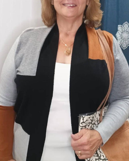 Keren Hart - Color Block Cardigan