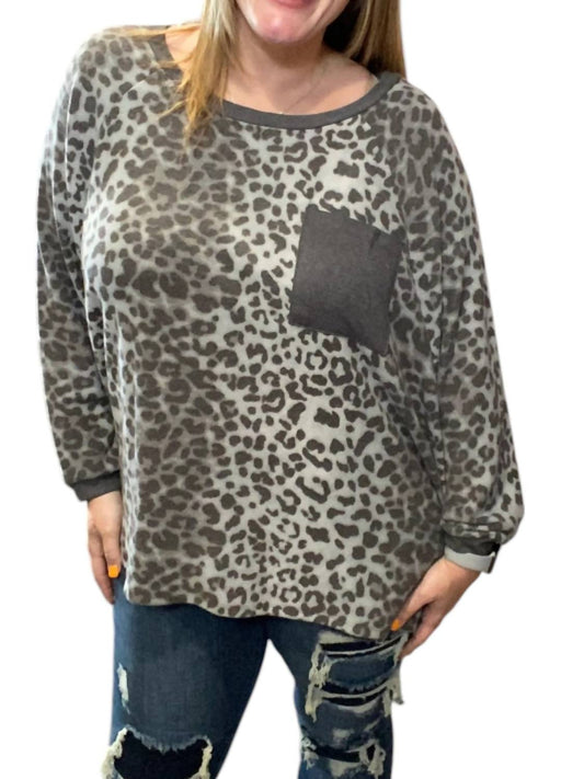 Honeyme - Oversized Snow Leopard Sweater