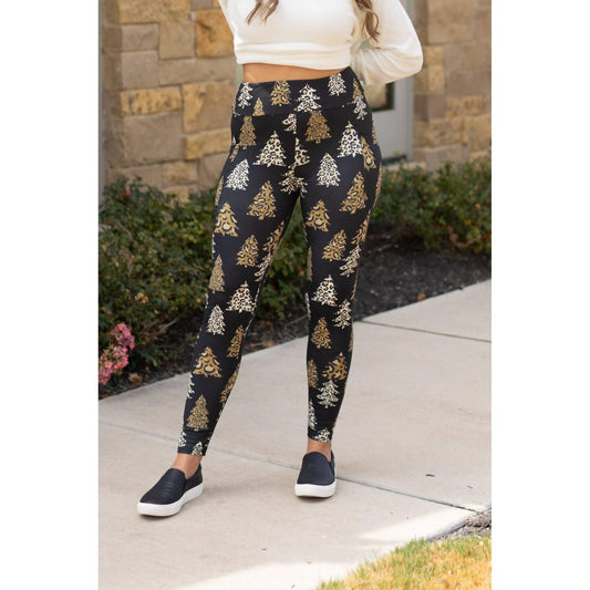 Julia Rose - Leopard Christmas Tree Leggings