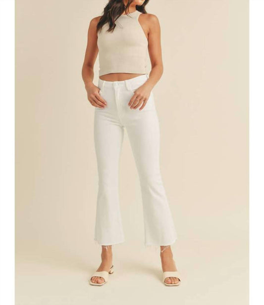 Just Black Denim - High Rise Tonal Crop Flare Short Jeans