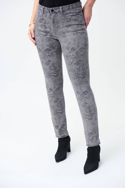 Joseph Ribkoff - PRINTED EMBELLISHED JEANS
