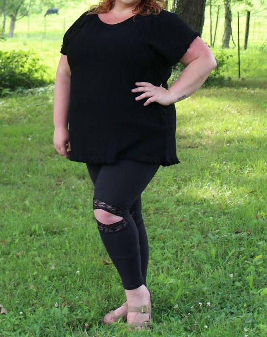 Shirley Stone - Lace Ankle Leggings