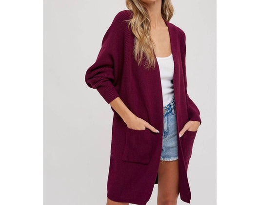 Bluivy - Batwing Sleeve Open Cardigan