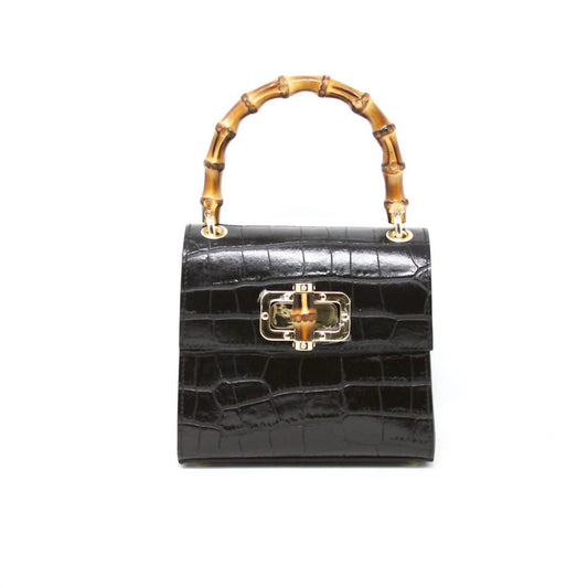 German Fuentes - Women's Leather Croc Bag