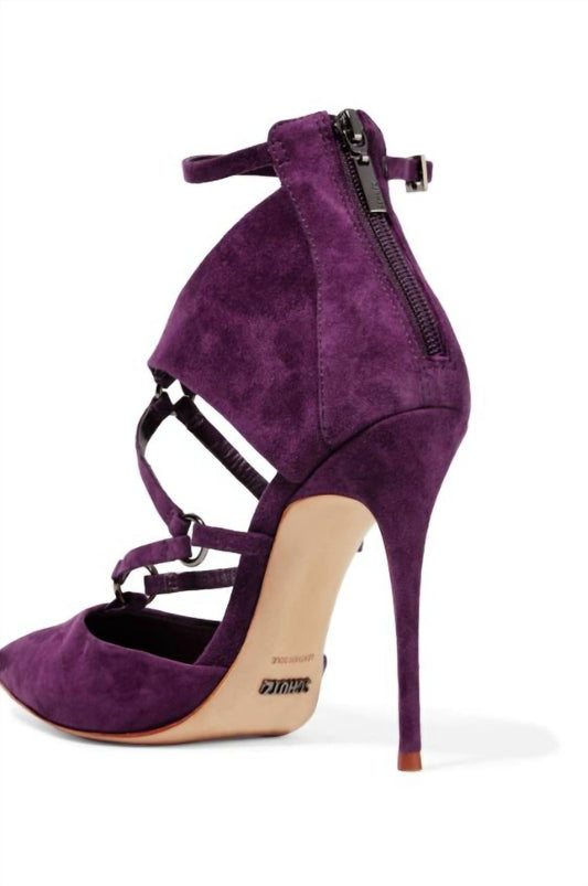 Schutz - Women Suede Leather Pointed Toe Stiletto Pumps