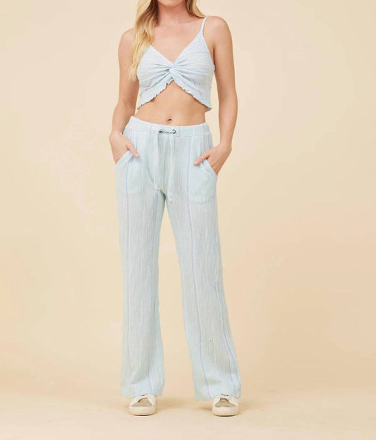 Vintage Havana - Striped Textured Flare Pants