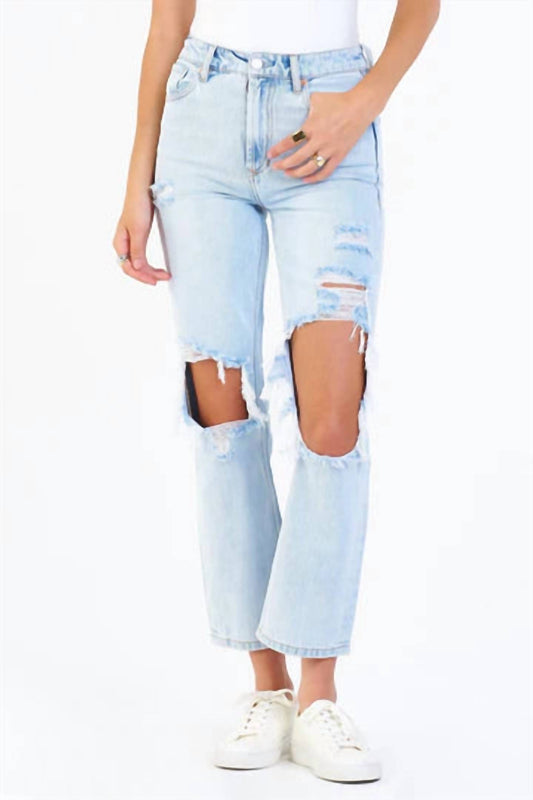 Dear John Denim - Jody High Rise Crop Destroyed Straight Jean