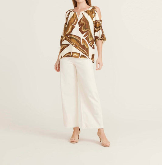 Zinzane - Banana Leaf Peasant Top