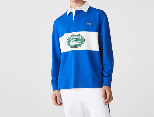 Lacoste - Men's Branded Loose Fit Rugby Polo