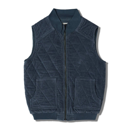 Makemake Organics - Women's Organic Sleeveless Quilted Corduroy Jacket
