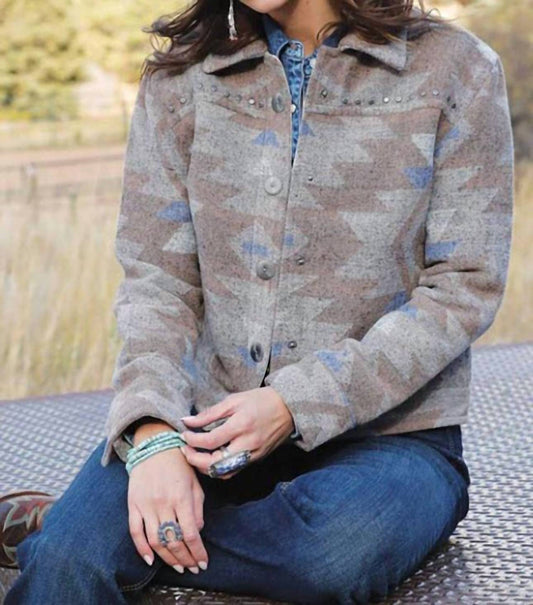 Cruel Girl - Women's Tweed Snap Closure Trucker Jacket