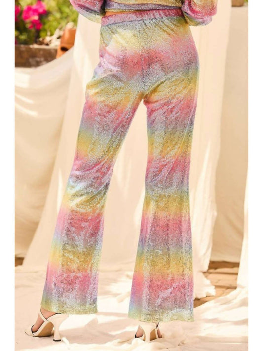 Main Strip - Steffie Sequin Wide Leg Pants