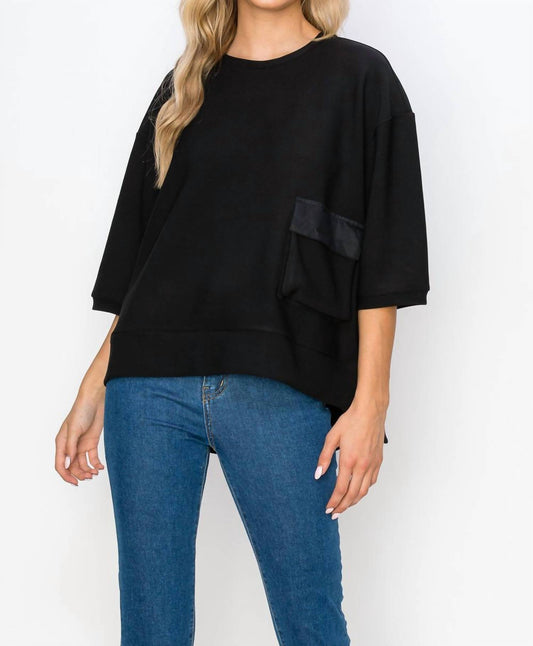 Joh - Karen Knit Crepe Top With Front Pocket