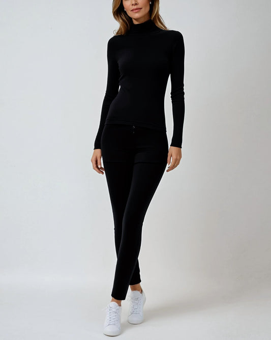 J'Envie/Eli - Mockneck Sweater With Button Sleeve