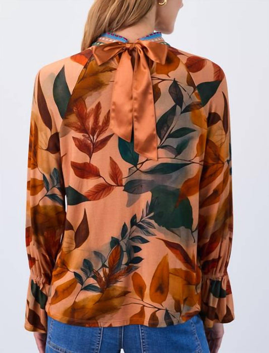 Fdj - Floral Print Back Bow Top