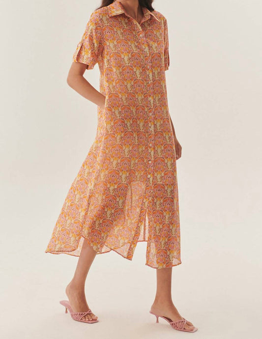 Exquise - Kailani Midi Floral Patterned Shirt Dress