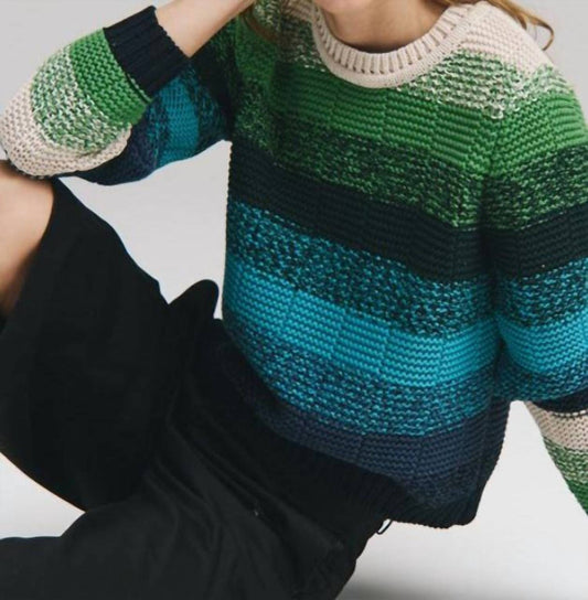 Autumn Cashmere - Ombre Stripe Links Crew Top