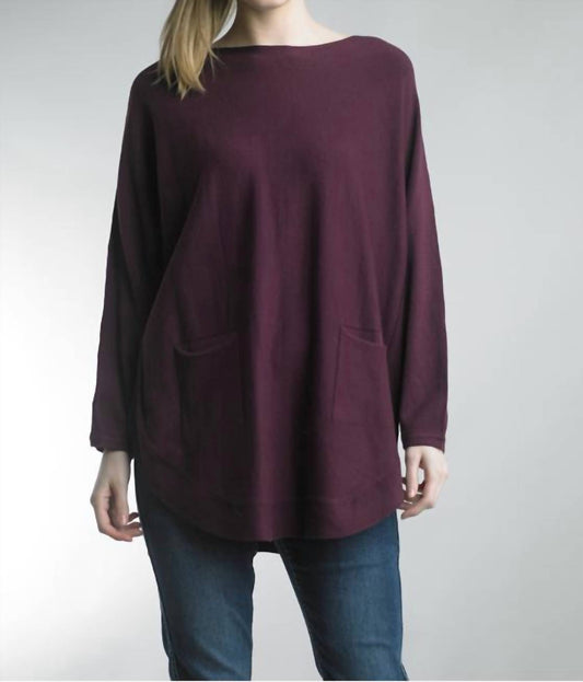 Tempo Paris - Button-back Front Pocket Sweater