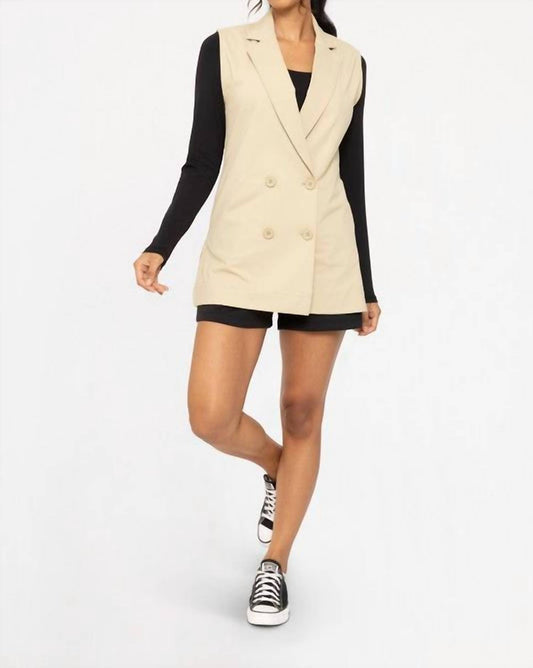 Mono B - Identity Biz Sleeveless Vest Blazer