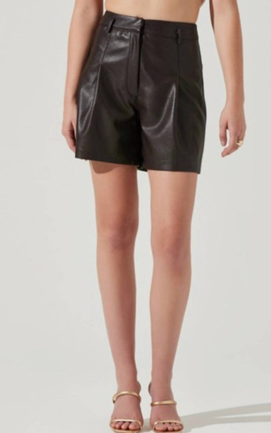 Astr - Faux Leather Shorts
