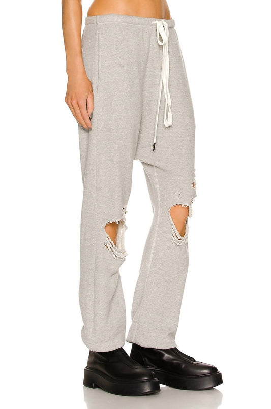 R13 - Women's Shredded Knee Dropped Crotch Jogger