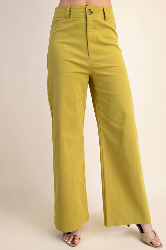 Glam - High-Waist Straight Pants