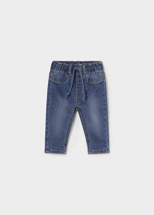 Mayoral - Baby Drawstring Lined Jean