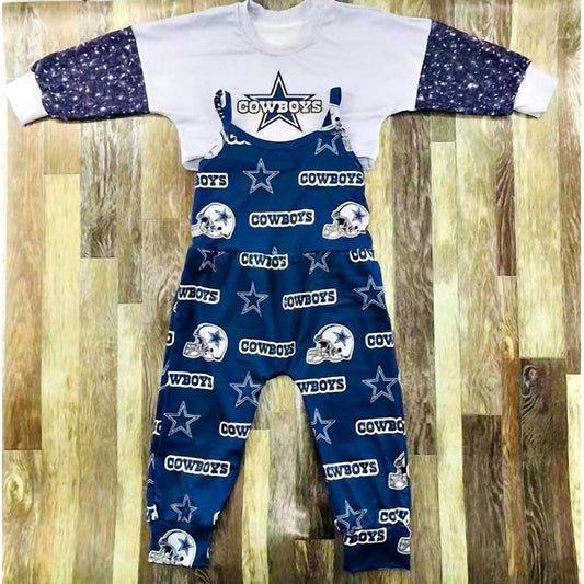 Aier Wholesale - Kid's Dallas Cowboys Jumpsuit - Long Sleeve Game Day Outfit