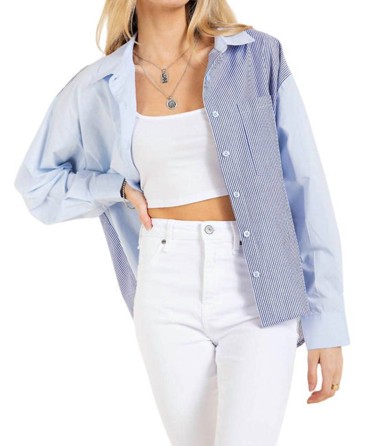 Kori - Mix And Match Stripe Long Sleeve Shirt