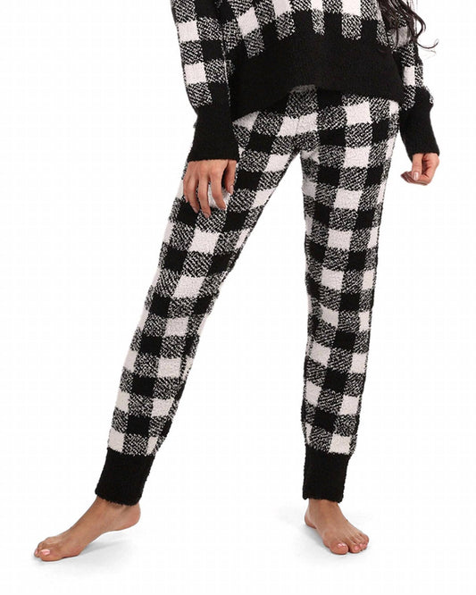 Memoi - Buffalo Check Cozy Jogger