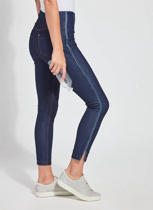 Lysse - Denim Legging with Stripe