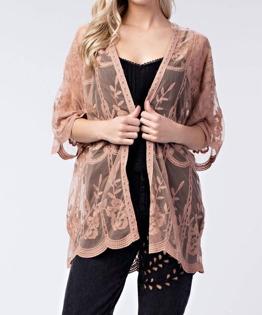 Honey Punch - Milan Embroidered Lace Kimono