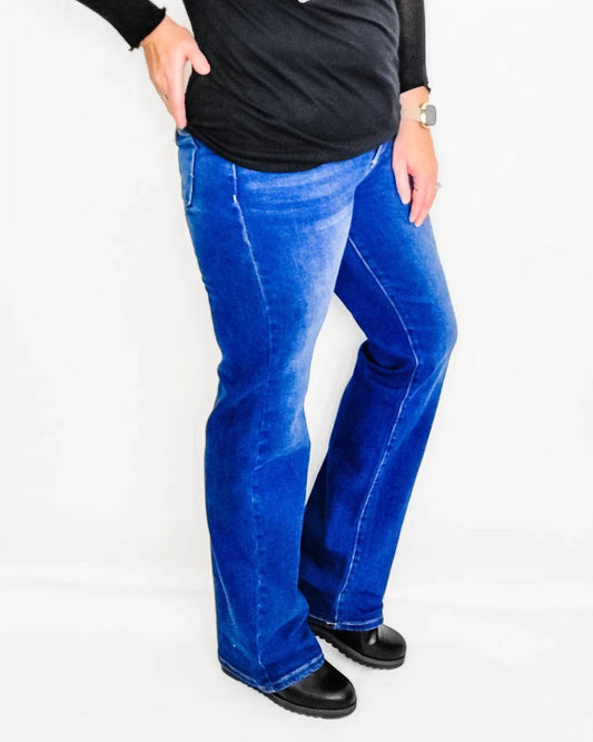 Risen - Women's Mid Rise Long Straight Jeans - Plus