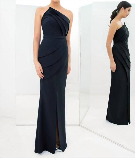 Daymor - Pleated Strapless Dress