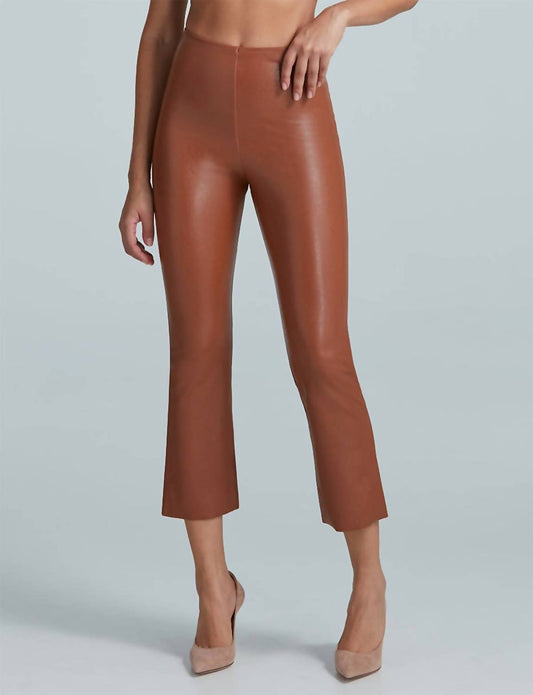 Commando - Faux Leather Crop Flare Leggings