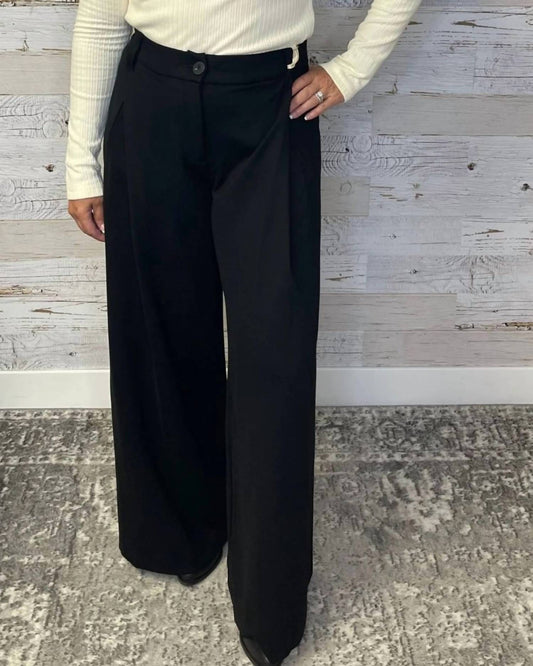 Democracy - Ab Solution Pleated Wide Leg Trouser