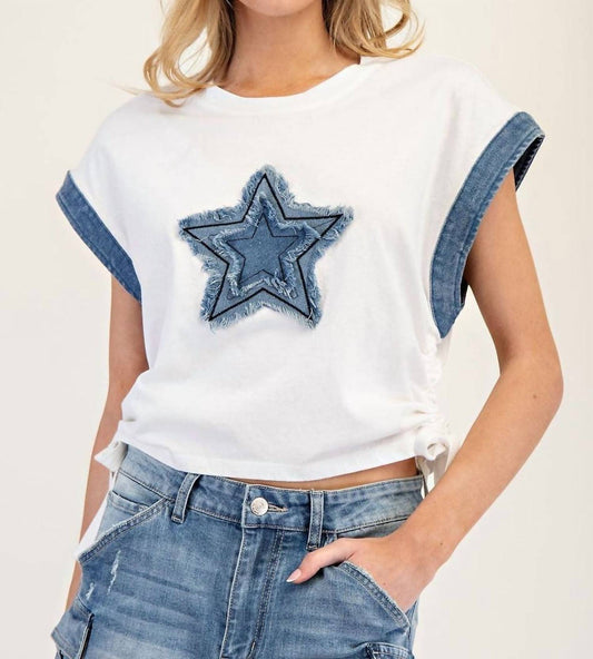 Eesome - Women's Star Side Drawstring Top