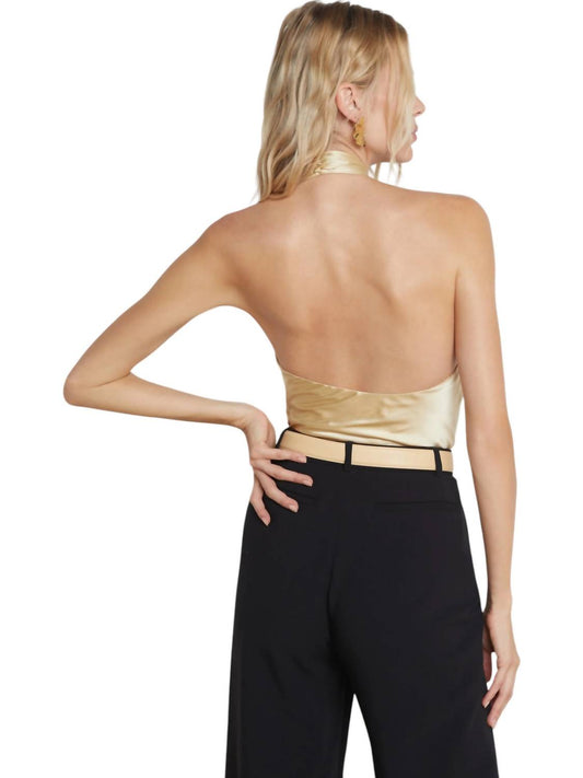 L'Agence - Marzipan Letitia Twist Neck Top