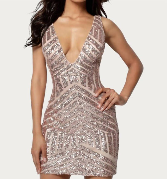 Jovani - Sequin Mini Dress
