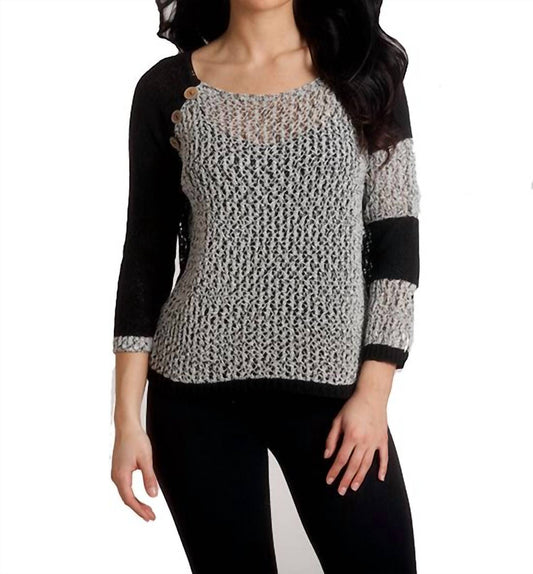 French Kyss - Crochet Three Quarter Sleeve Top