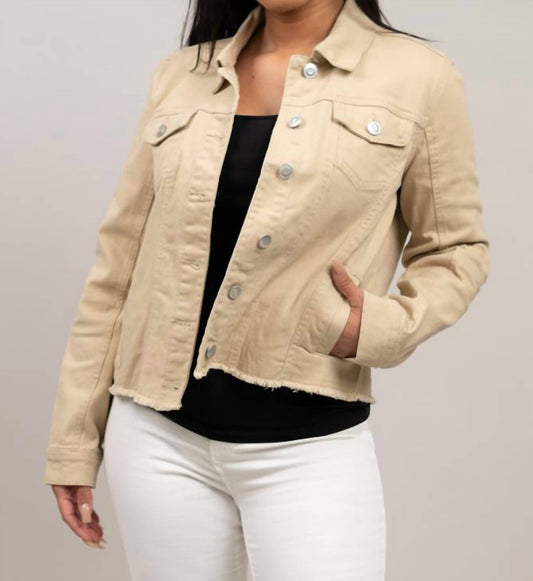 Heart Of Pine - Frayed Curvy Denim Jacket