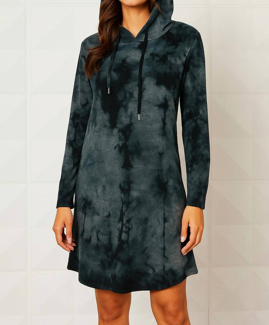 French Kyss - Marble Wash Hooded Dress